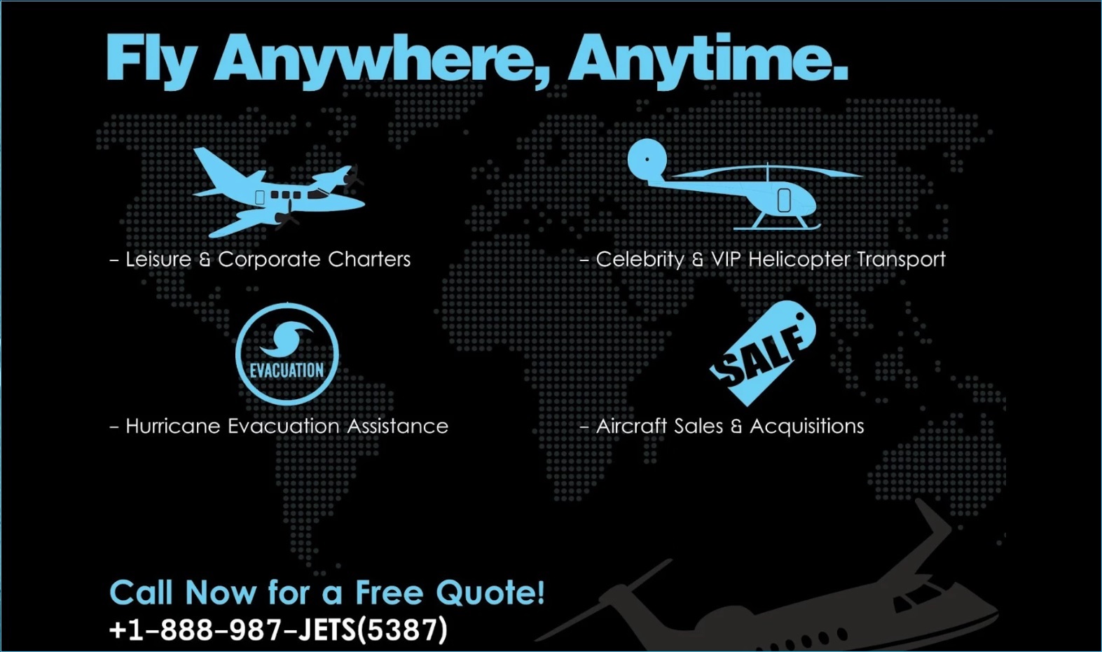 Charter Services, private jet, fly anytime, on demand,
