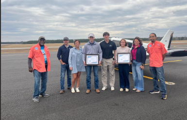 First Flight Georgia awarded two Bulloch County students with a scholarship for $3000 which covers 15 hours of flight time and instruction toward their Private Pilot Licenses.
